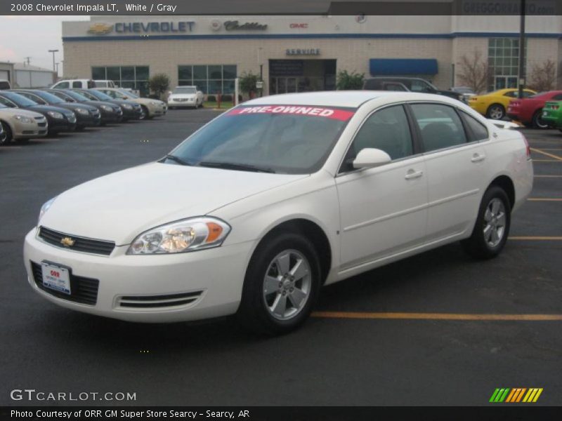 White / Gray 2008 Chevrolet Impala LT