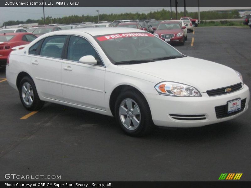 White / Gray 2008 Chevrolet Impala LT