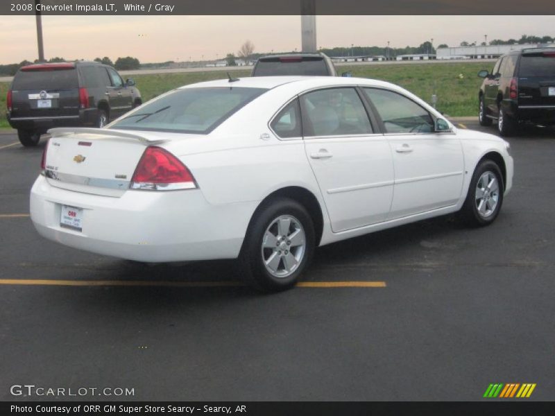 White / Gray 2008 Chevrolet Impala LT