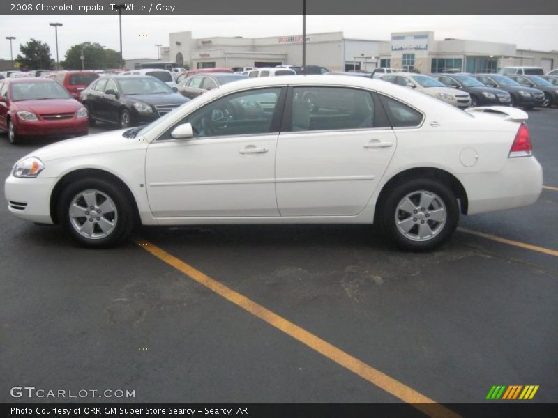 White / Gray 2008 Chevrolet Impala LT