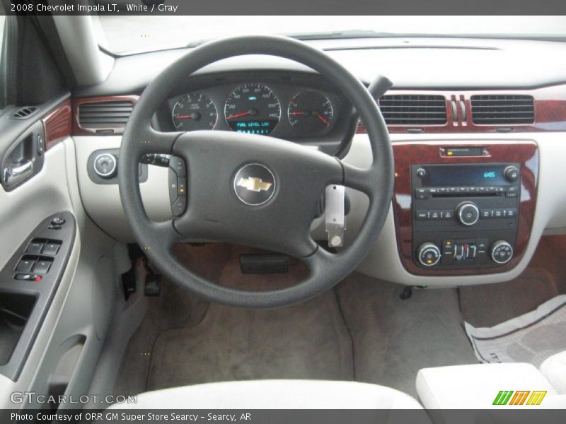 White / Gray 2008 Chevrolet Impala LT