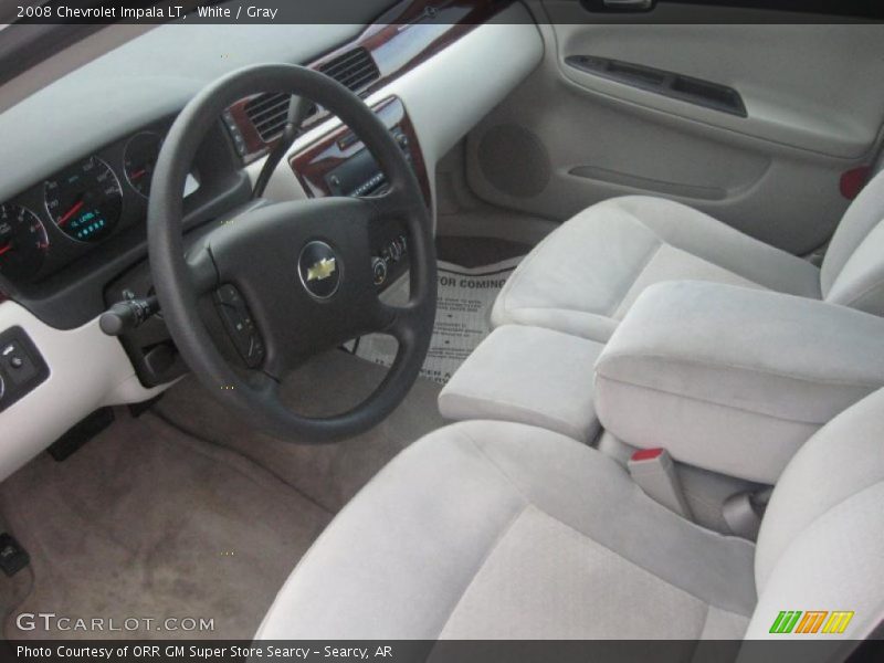 White / Gray 2008 Chevrolet Impala LT