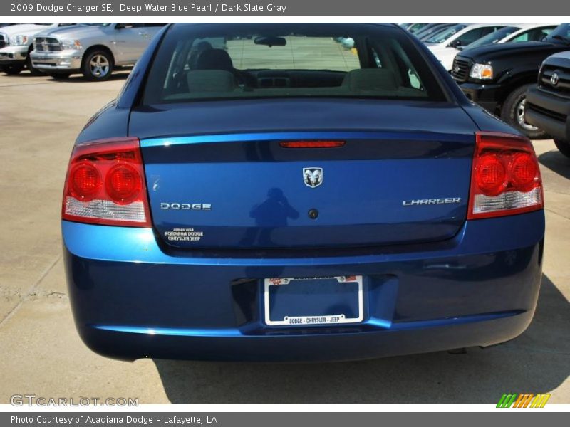 Deep Water Blue Pearl / Dark Slate Gray 2009 Dodge Charger SE