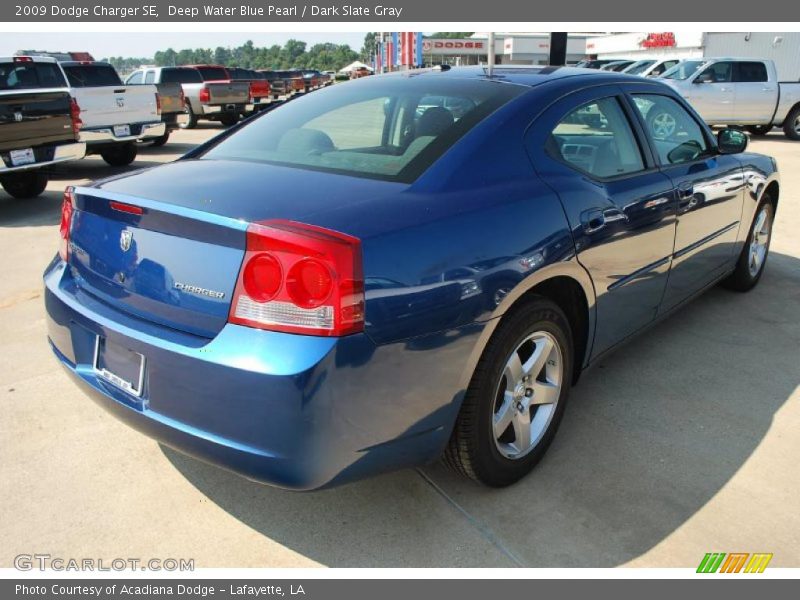 Deep Water Blue Pearl / Dark Slate Gray 2009 Dodge Charger SE