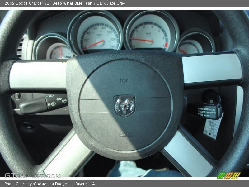 Deep Water Blue Pearl / Dark Slate Gray 2009 Dodge Charger SE