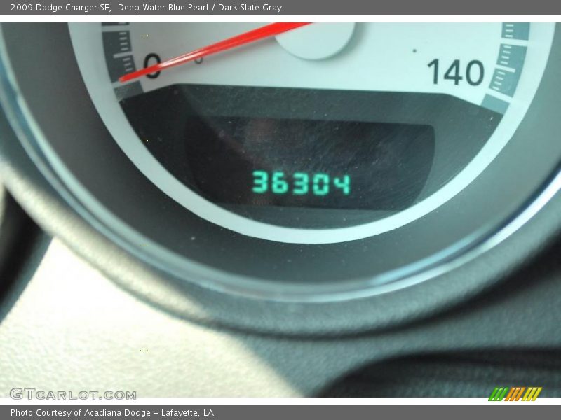 Deep Water Blue Pearl / Dark Slate Gray 2009 Dodge Charger SE