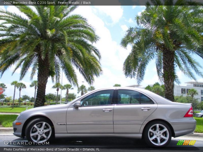 Pewter Metallic / Black 2007 Mercedes-Benz C 230 Sport
