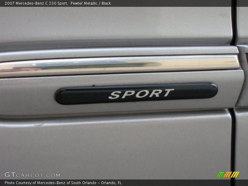 Pewter Metallic / Black 2007 Mercedes-Benz C 230 Sport