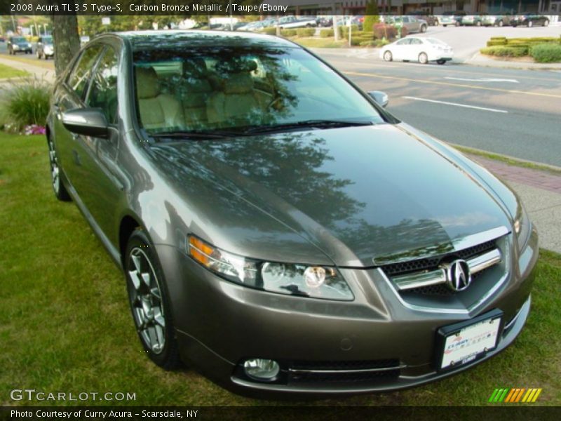 Carbon Bronze Metallic / Taupe/Ebony 2008 Acura TL 3.5 Type-S