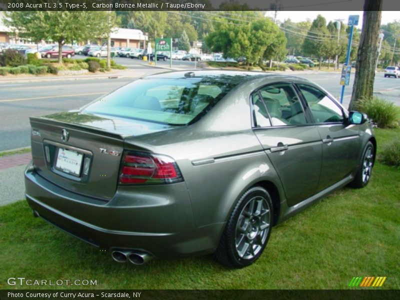 Carbon Bronze Metallic / Taupe/Ebony 2008 Acura TL 3.5 Type-S