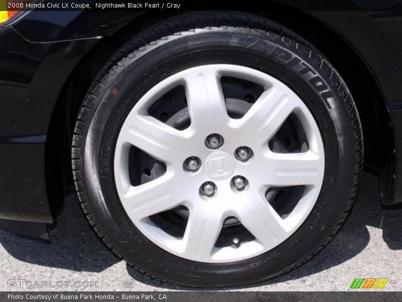 Nighthawk Black Pearl / Gray 2008 Honda Civic LX Coupe