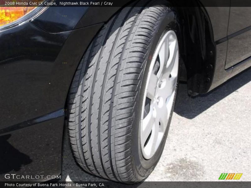 Nighthawk Black Pearl / Gray 2008 Honda Civic LX Coupe