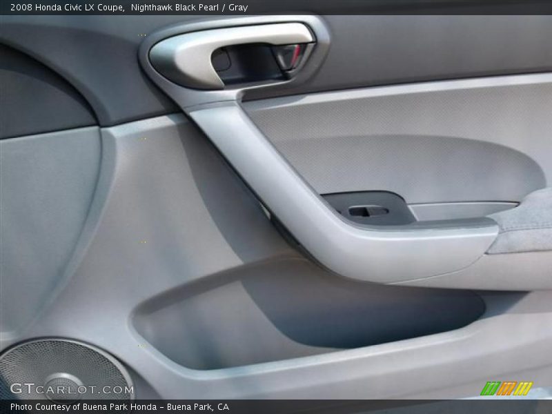 Nighthawk Black Pearl / Gray 2008 Honda Civic LX Coupe
