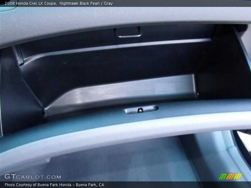 Nighthawk Black Pearl / Gray 2008 Honda Civic LX Coupe
