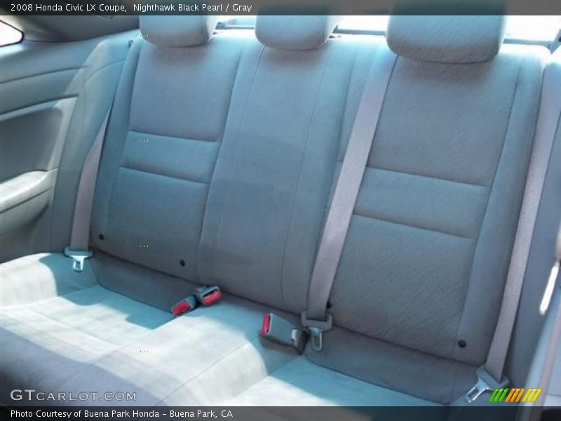 Nighthawk Black Pearl / Gray 2008 Honda Civic LX Coupe