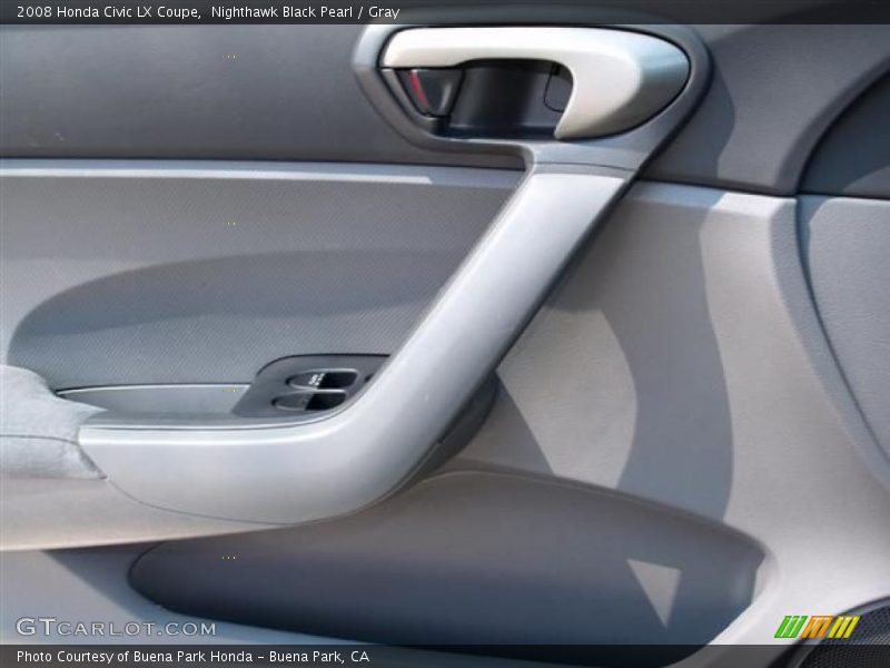 Nighthawk Black Pearl / Gray 2008 Honda Civic LX Coupe