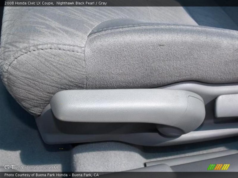 Nighthawk Black Pearl / Gray 2008 Honda Civic LX Coupe