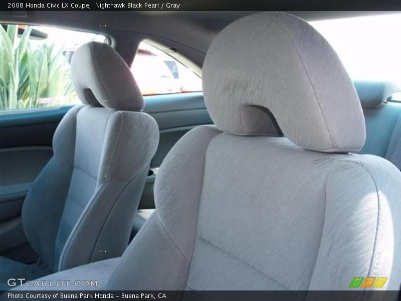 Nighthawk Black Pearl / Gray 2008 Honda Civic LX Coupe