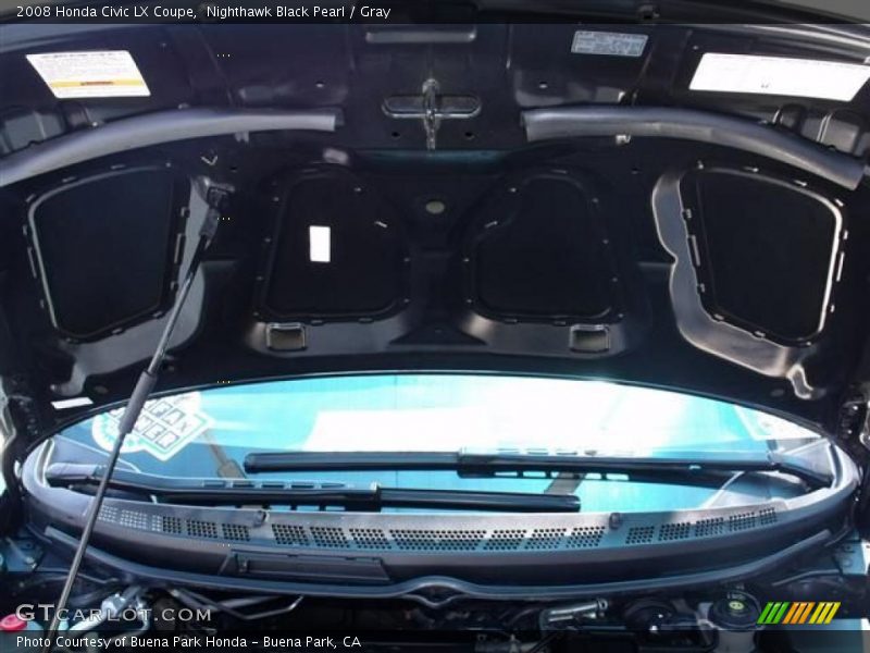 Nighthawk Black Pearl / Gray 2008 Honda Civic LX Coupe