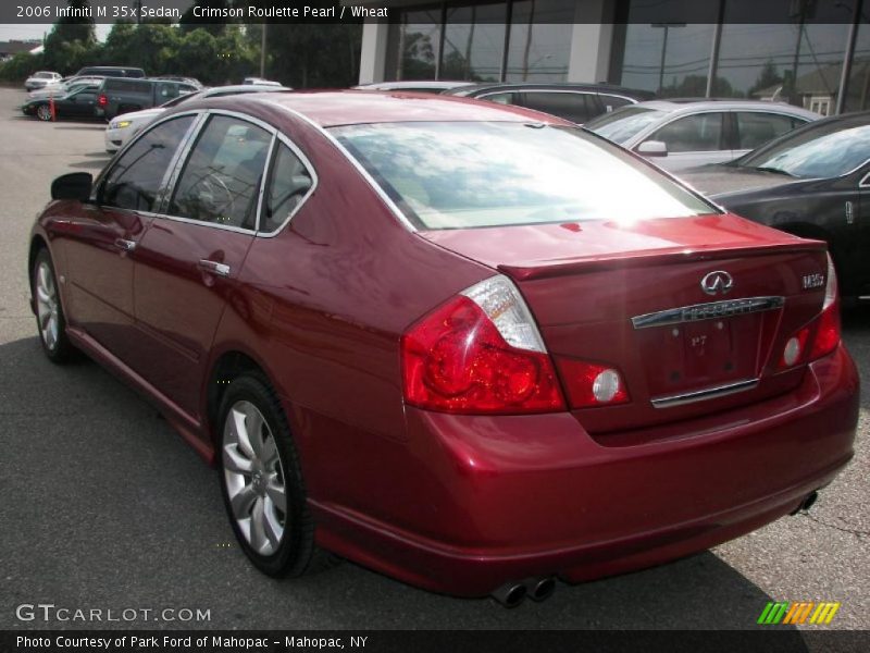 Crimson Roulette Pearl / Wheat 2006 Infiniti M 35x Sedan