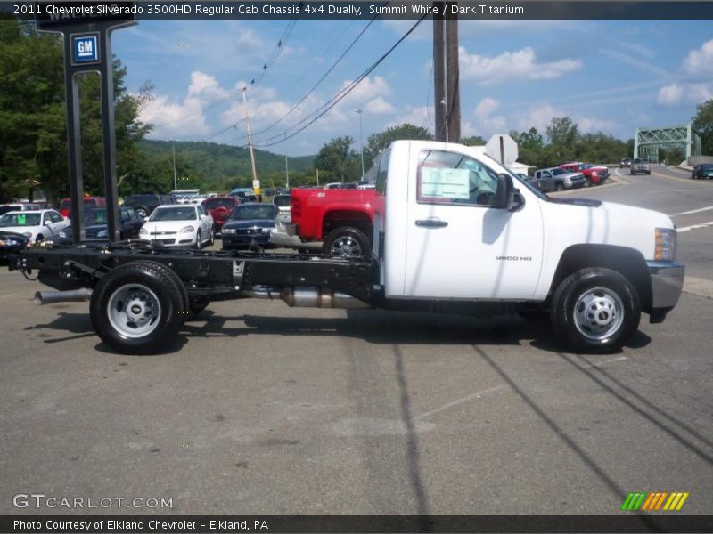 Summit White / Dark Titanium 2011 Chevrolet Silverado 3500HD Regular Cab Chassis 4x4 Dually