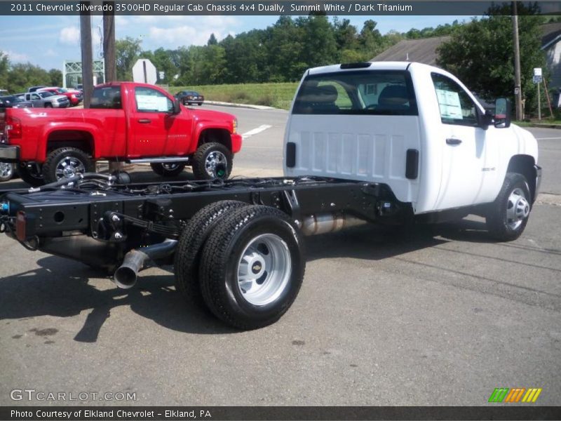 Summit White / Dark Titanium 2011 Chevrolet Silverado 3500HD Regular Cab Chassis 4x4 Dually