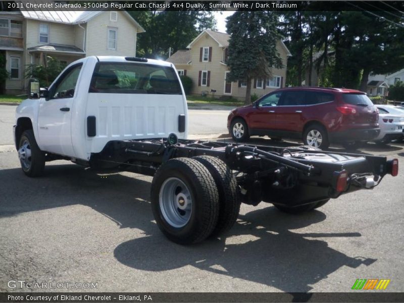 Summit White / Dark Titanium 2011 Chevrolet Silverado 3500HD Regular Cab Chassis 4x4 Dually