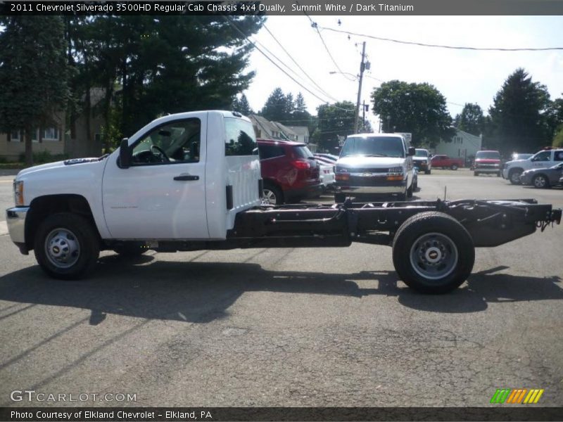 Summit White / Dark Titanium 2011 Chevrolet Silverado 3500HD Regular Cab Chassis 4x4 Dually