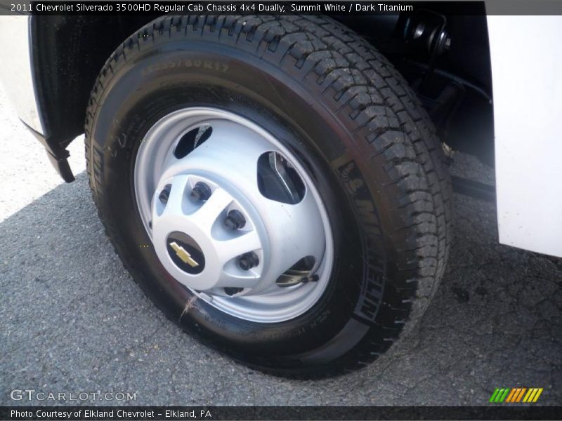 Summit White / Dark Titanium 2011 Chevrolet Silverado 3500HD Regular Cab Chassis 4x4 Dually
