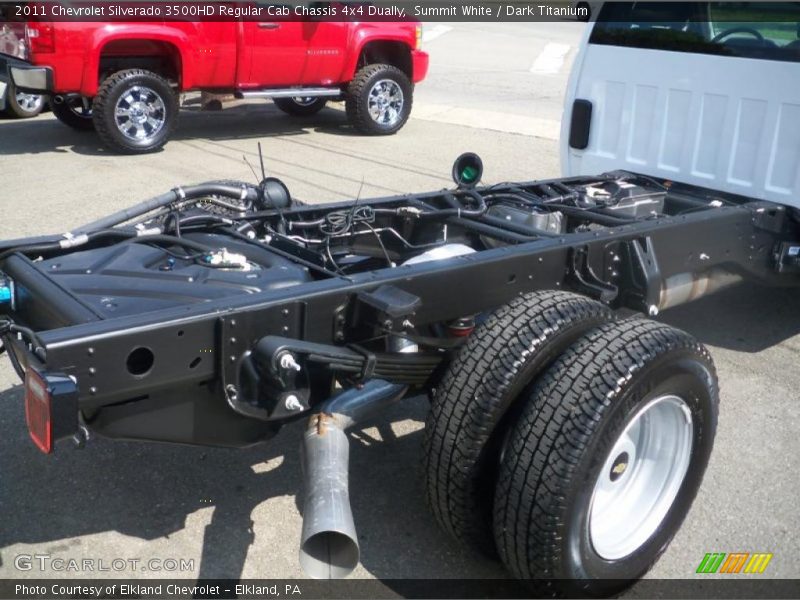 Summit White / Dark Titanium 2011 Chevrolet Silverado 3500HD Regular Cab Chassis 4x4 Dually