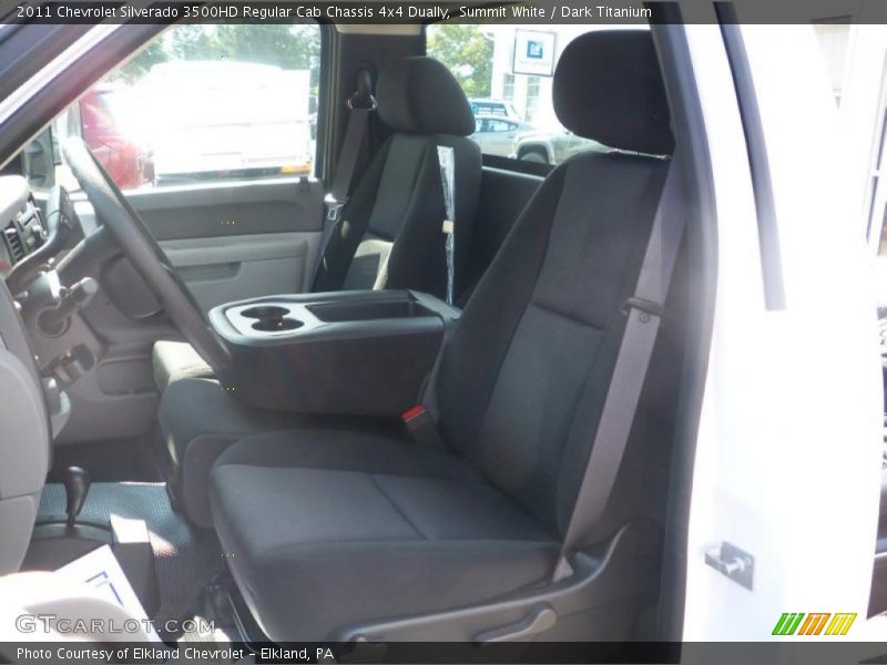 Summit White / Dark Titanium 2011 Chevrolet Silverado 3500HD Regular Cab Chassis 4x4 Dually
