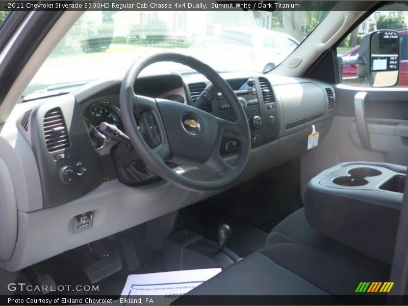 Summit White / Dark Titanium 2011 Chevrolet Silverado 3500HD Regular Cab Chassis 4x4 Dually