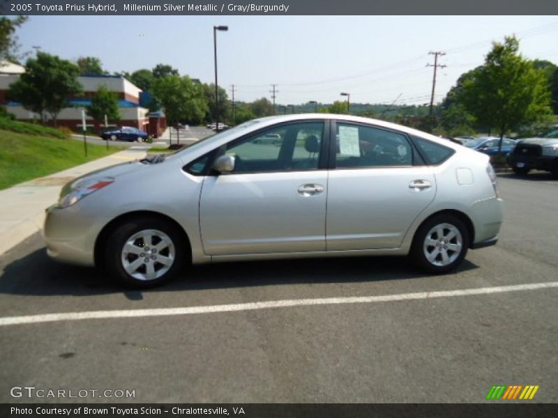 Millenium Silver Metallic / Gray/Burgundy 2005 Toyota Prius Hybrid