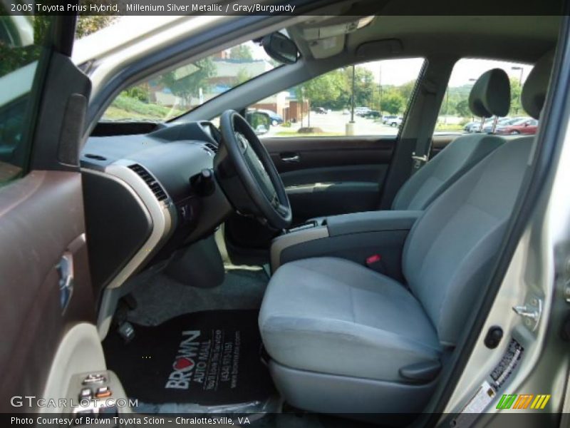 Millenium Silver Metallic / Gray/Burgundy 2005 Toyota Prius Hybrid
