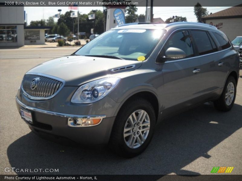 Blue Gold Crystal Metallic / Titanium/Dark Titanium 2008 Buick Enclave CX