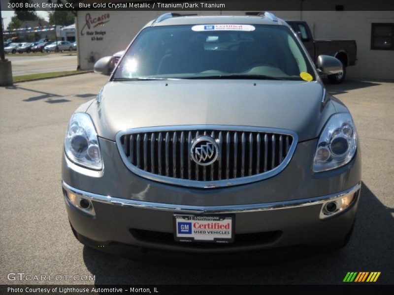 Blue Gold Crystal Metallic / Titanium/Dark Titanium 2008 Buick Enclave CX