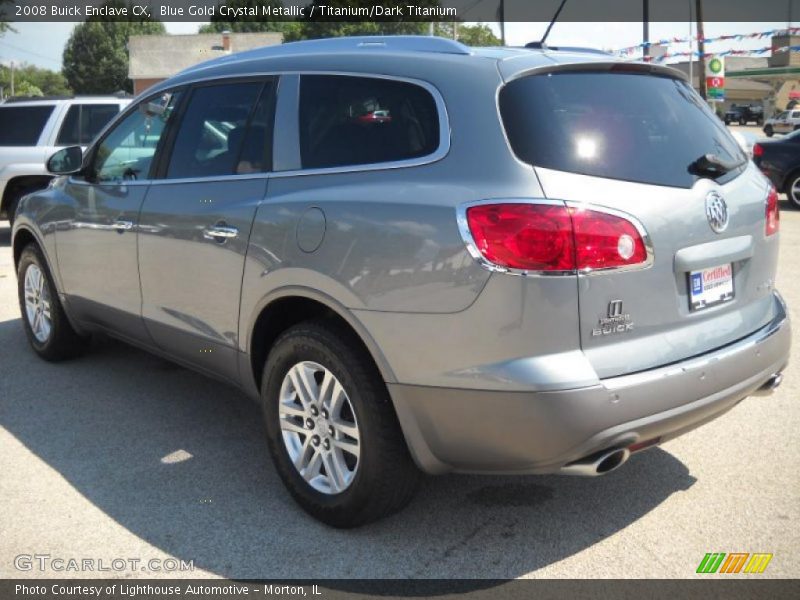 Blue Gold Crystal Metallic / Titanium/Dark Titanium 2008 Buick Enclave CX