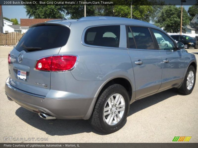 Blue Gold Crystal Metallic / Titanium/Dark Titanium 2008 Buick Enclave CX