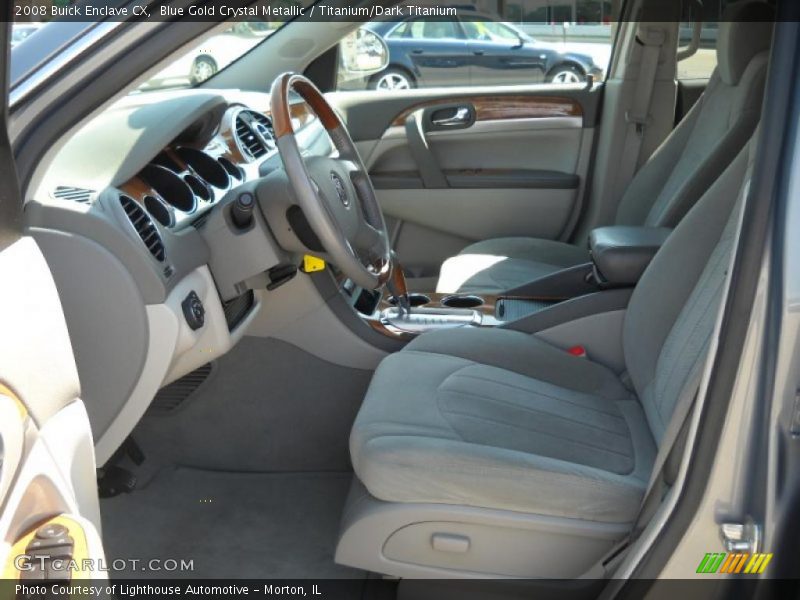 Blue Gold Crystal Metallic / Titanium/Dark Titanium 2008 Buick Enclave CX