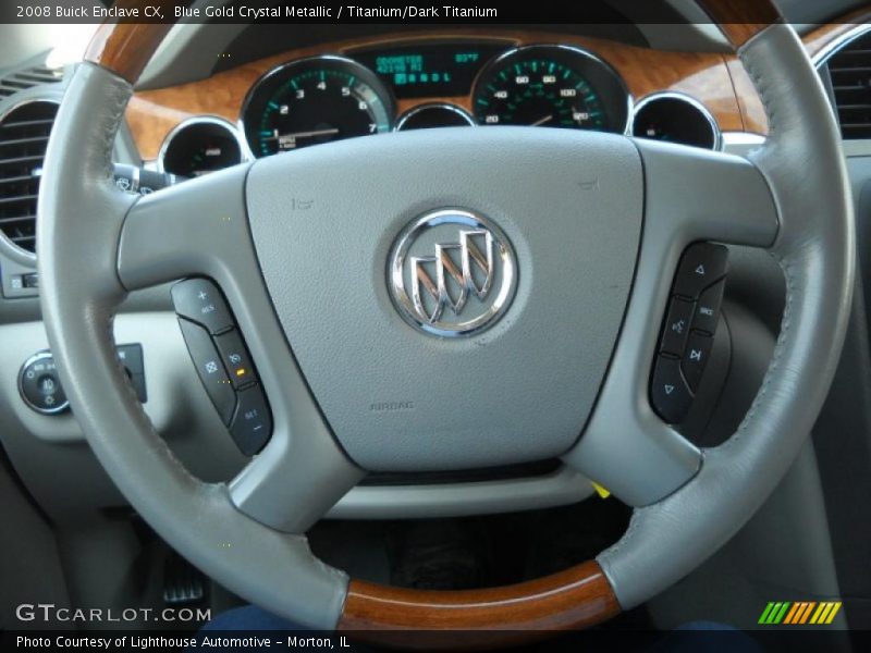 Blue Gold Crystal Metallic / Titanium/Dark Titanium 2008 Buick Enclave CX