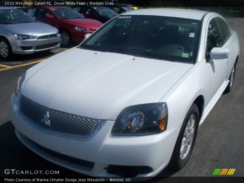 Dover White Pearl / Medium Gray 2010 Mitsubishi Galant FE