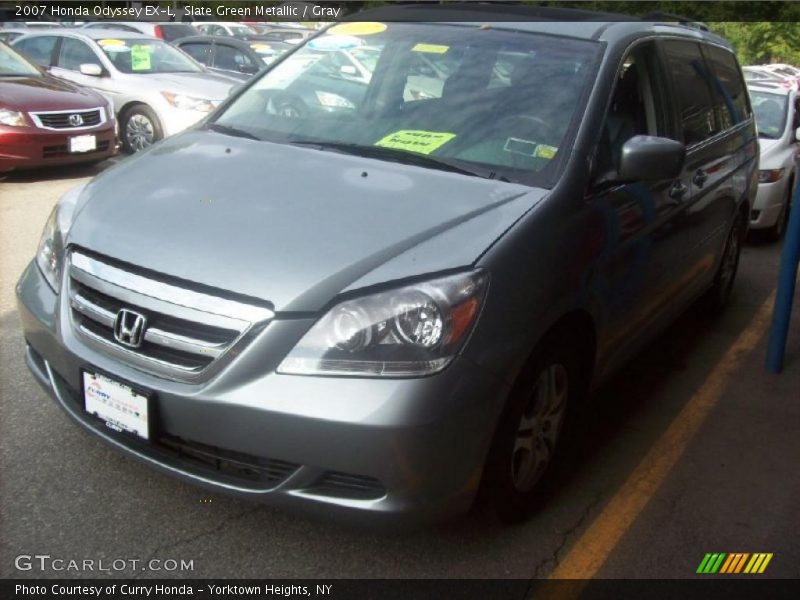 Slate Green Metallic / Gray 2007 Honda Odyssey EX-L