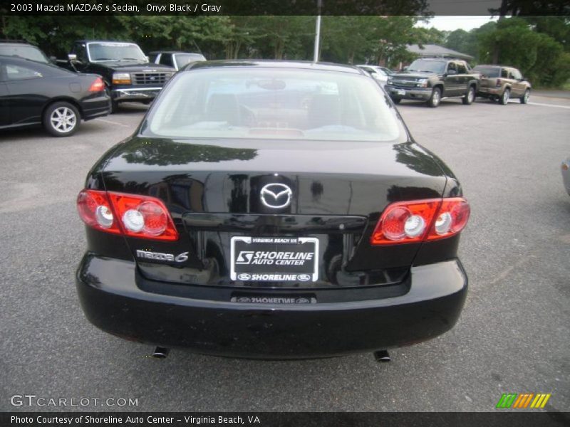Onyx Black / Gray 2003 Mazda MAZDA6 s Sedan