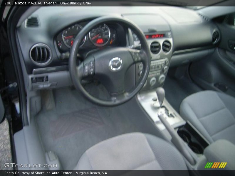 Onyx Black / Gray 2003 Mazda MAZDA6 s Sedan