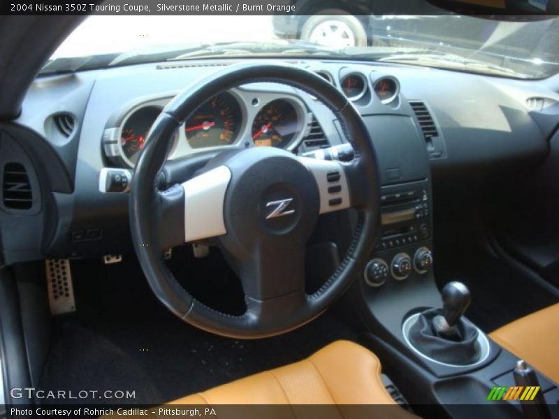Silverstone Metallic / Burnt Orange 2004 Nissan 350Z Touring Coupe