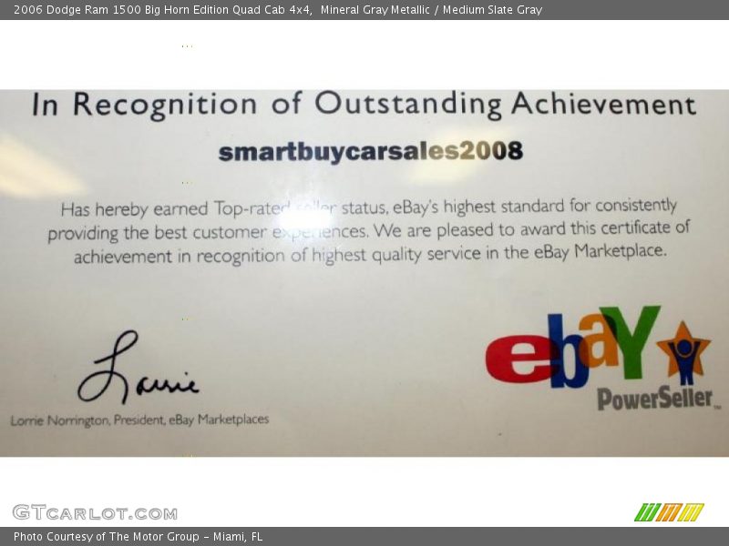 Mineral Gray Metallic / Medium Slate Gray 2006 Dodge Ram 1500 Big Horn Edition Quad Cab 4x4