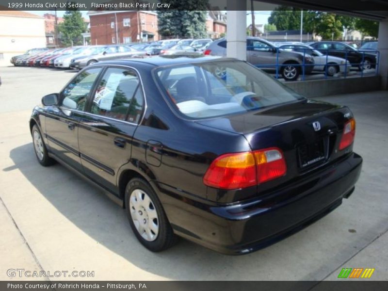 Flamenco Black Pearl / Gray 1999 Honda Civic LX Sedan