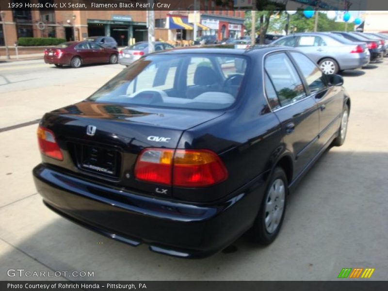 Flamenco Black Pearl / Gray 1999 Honda Civic LX Sedan