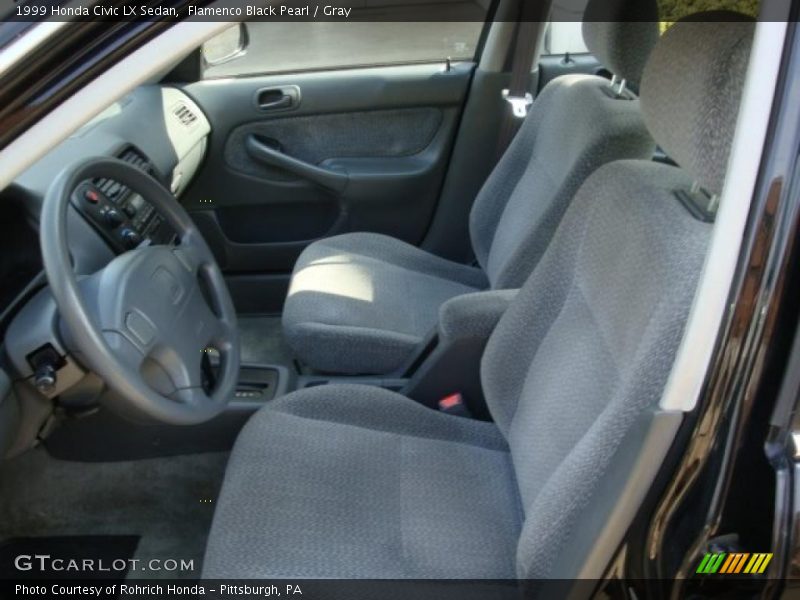 Flamenco Black Pearl / Gray 1999 Honda Civic LX Sedan