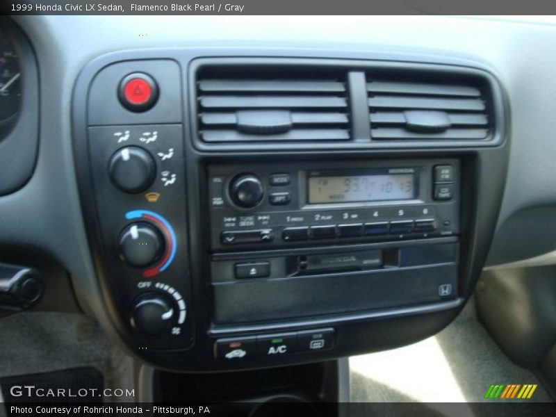 Flamenco Black Pearl / Gray 1999 Honda Civic LX Sedan
